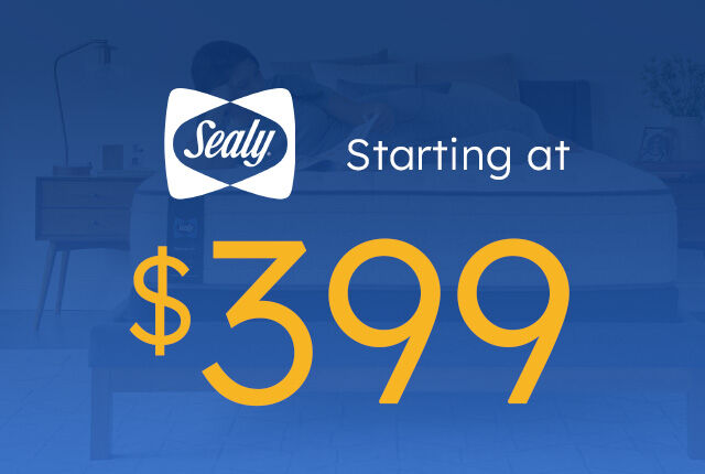 Save $400 on Sealy Posturepedic, starting at $399